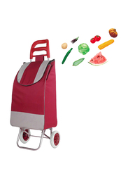 Crony SC001 Folding Shopping Trolley Bag, Red