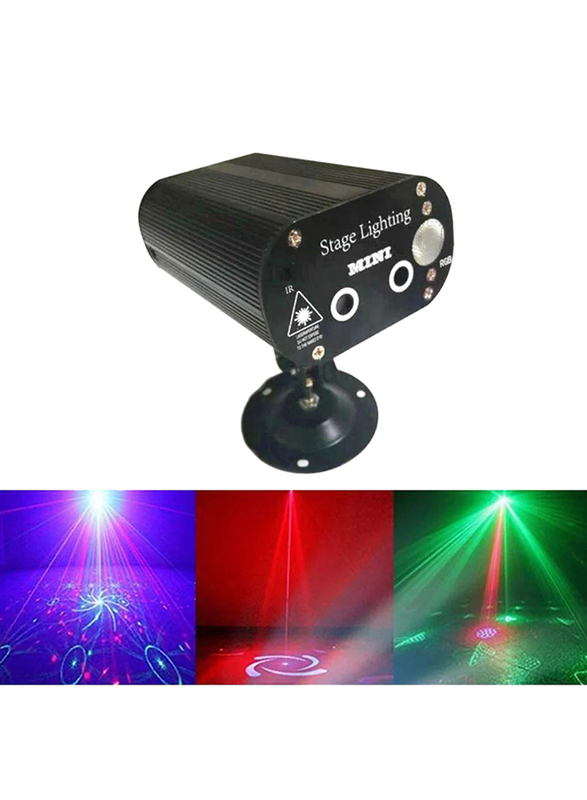 Crony 12 Patterned Double Holes Laser Stage Light with Remote Control, Multicolour