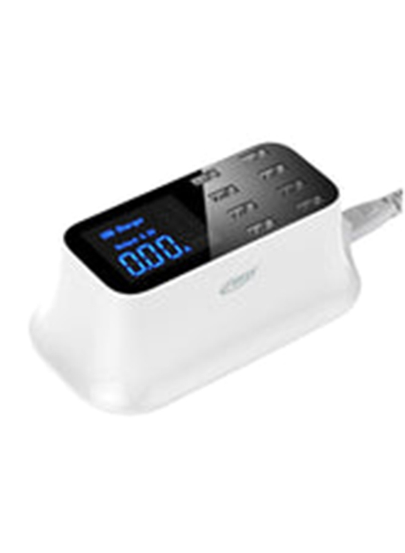 Crony YC-CDA19 8-Port USB Charger Adapter with Smart LED Display, Multicolour