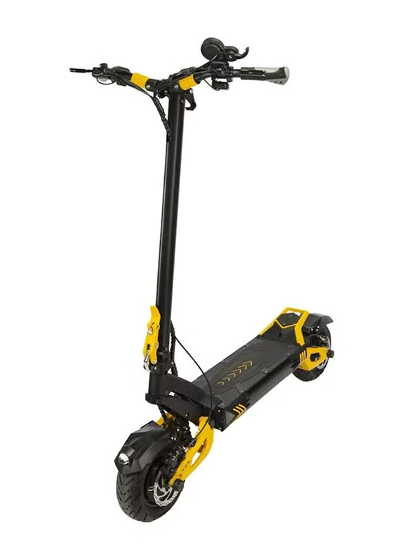 

Crony V8 Dual Motor Folding Electric Scooter with App, Black/Yellow