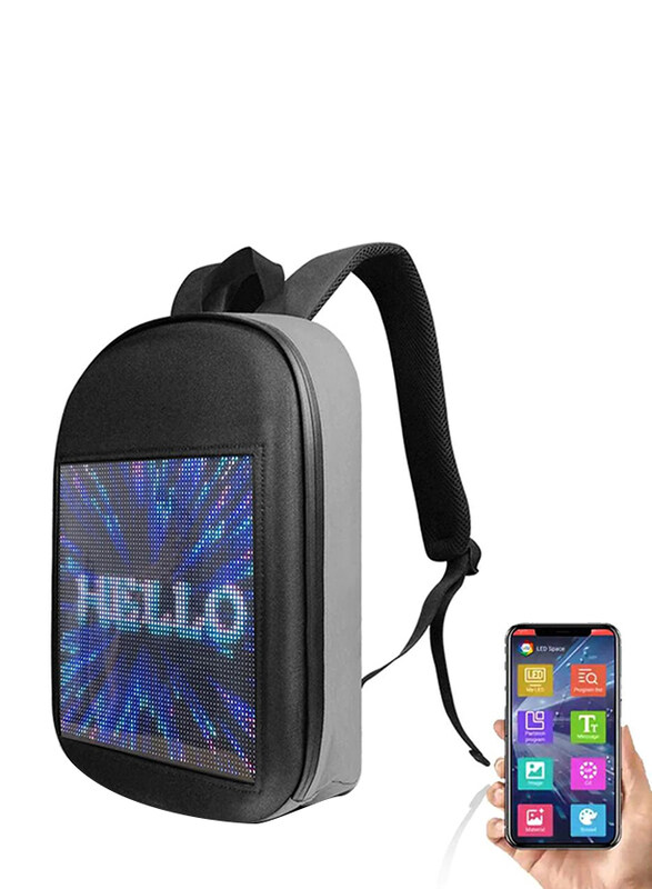 

Crony B001 Novelty LED Smart Style Laptop Backpack, Black/Grey