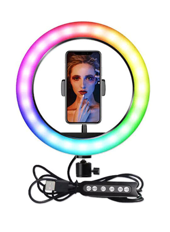 

N/a MJ33 13inch Wire-Controlled Mobile Phone LED Live Fill Light, Multicolour