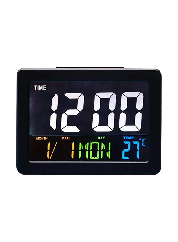 Crony GH-2000 Electronic LED Alarm Clock with Date, Black