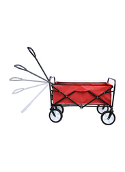 Kaito TC3015 Folding Heavy Duty Collapsible Folding Wagon Utility Shopping Cart, Red