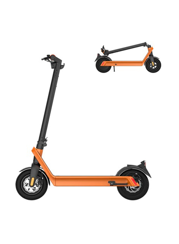 Crony Folding Electric Scooter, 10 Inch, X9 Plus, Black/Orange
