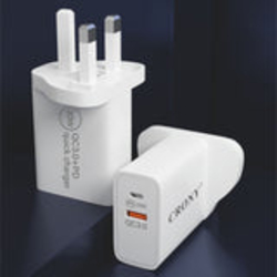 Crony CR-003 PD20W + QC 3.0 Wall Charger with 3A Charging Data Cable, White