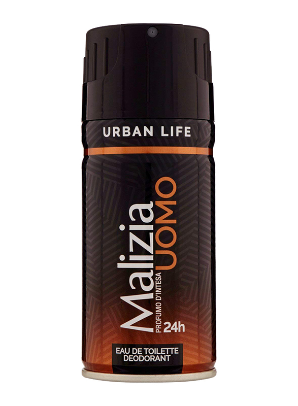 Malizia Uomo Urban Life New Deodorant Spray for Him, 150ml