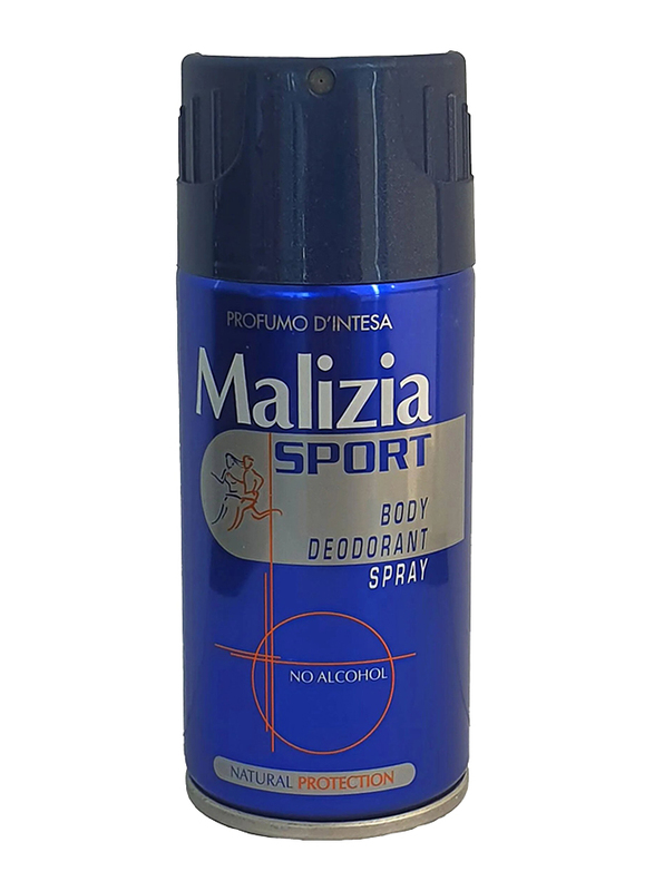 Malizia Sport No Alcohol Body Deodorant Spray Unisex, 150ml