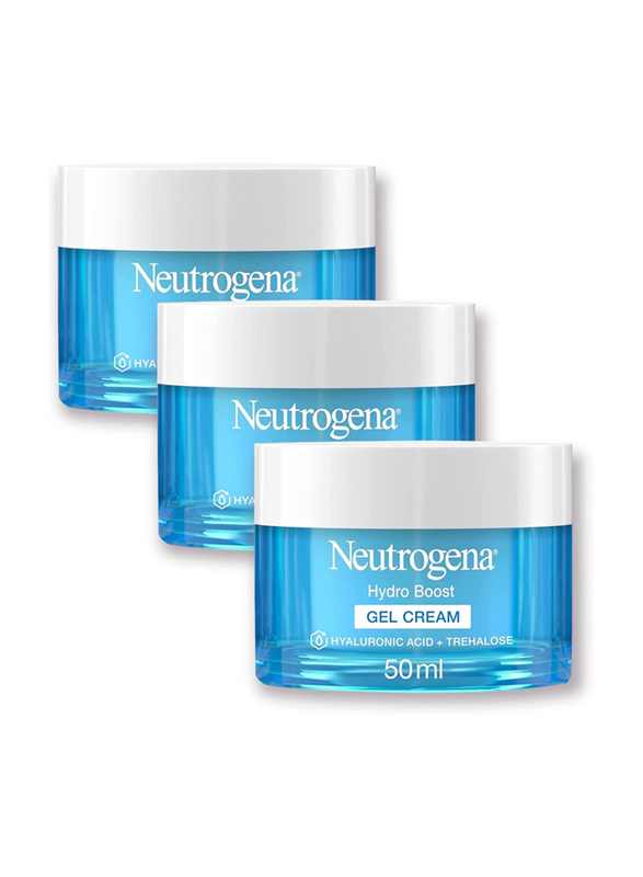 Neutrogena Hydro Boost Face Gel Cream, 3 x 50ml