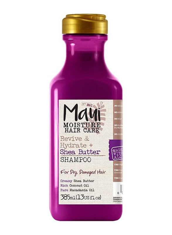 

Maui Moisture Revive & Hydrate + Shea Butter Shampoo with Coconut & Macadamia Oil, Vegan, Silicone & Paraben Sulfate-Free, 385ml