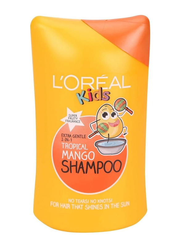 L'Oreal Kids Extra Gentle 2-in-1 Tropical Mango Shampoo, 6 x 250ml