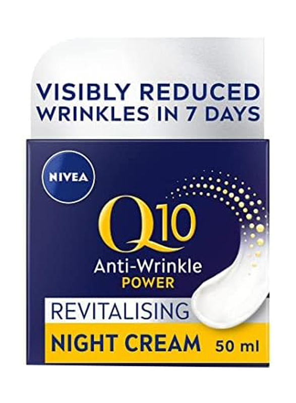 Nivea Q10 Anti-Wrinkle Power Night Cream, 2 x 50ml