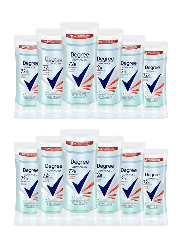 

Degree 72-H Advanced Antiperspirant Deodorant, 12 x 74g, Multicolour