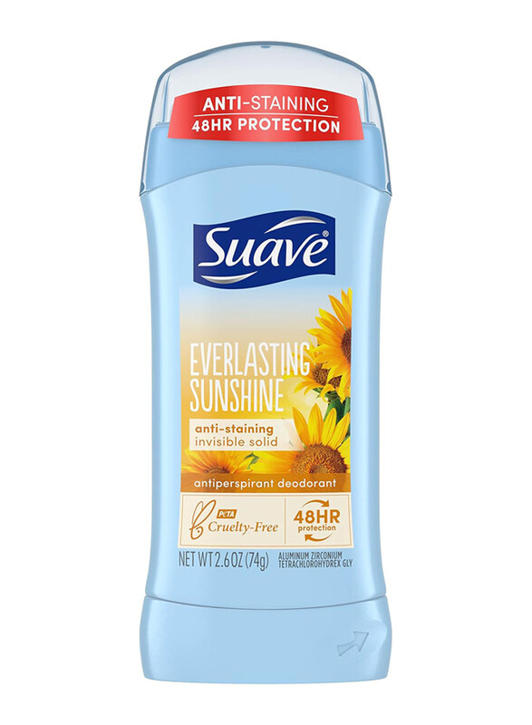 

Suave Everlasting Sunshine Invisible Solid Antiperspirant Deodorant, 74gm