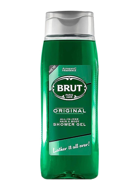 Brut Original All In One Shower Gel for Hair & Body, 500ml