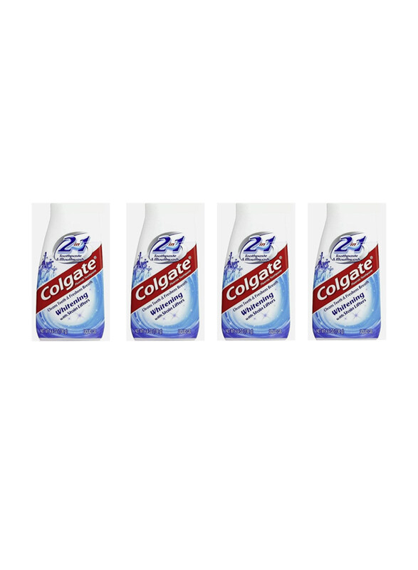 

Colgate 2-in-1 Whitening with Stain Lifters Toothpaste, 4 x 130g, Multicolour