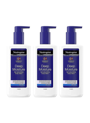 Neutrogena Norwegian Formula Deep Moisture Fast Absorbing Body Lotion, 3 x 8.45oz