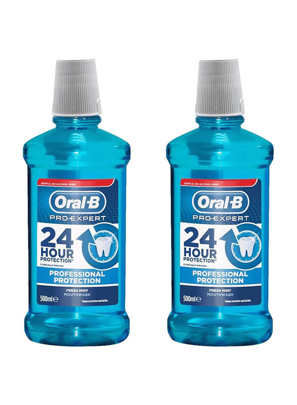 

Oral B Pro-Expert Professional Protection Fresh Mint Mouthwash, 2 x 500ml