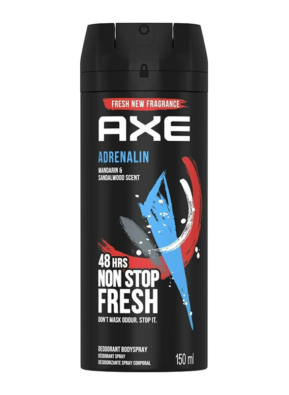 

AXE Adrenalin 48 H Fresh Spray for Men, 150ml, Multicolour