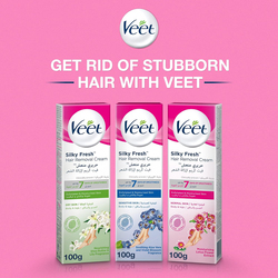 Veet Silky Fresh Hair Removal Cream Body & Legs for Sensitive Skin, 100g