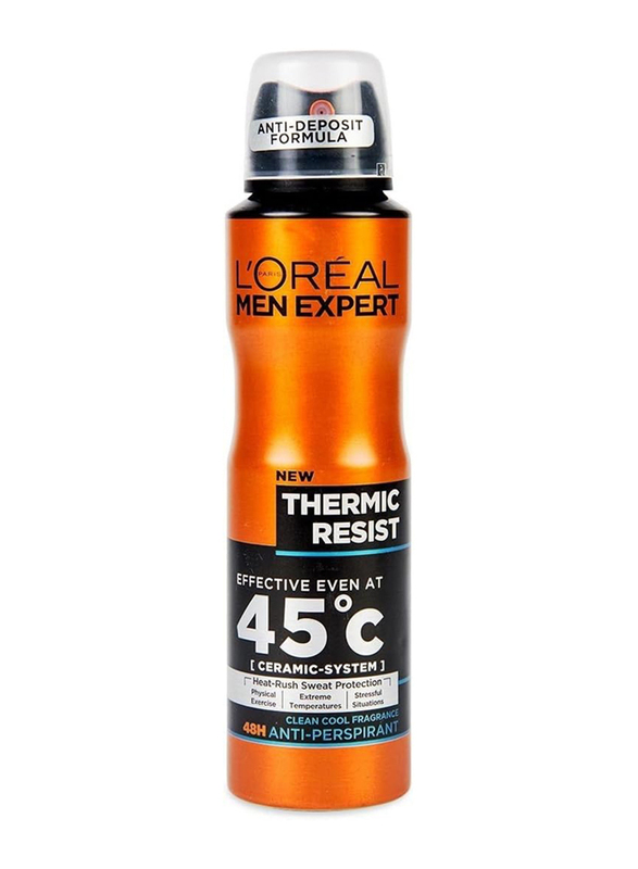 L'Oreal Paris Expert Thermic Resist 48H Anti-Perspirant Deodorant for Men, 150ml, Multicolour