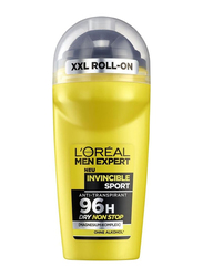 L'oreal Paris Men Expert Invincible Man Roll-On Deodorant 96H Protection, 6 x 50ml