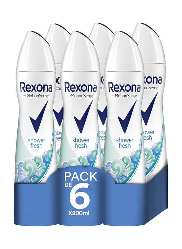 

Rexona Antiperspirant Deodorant Shower Fresh, 6 x 200ml, Multicolour