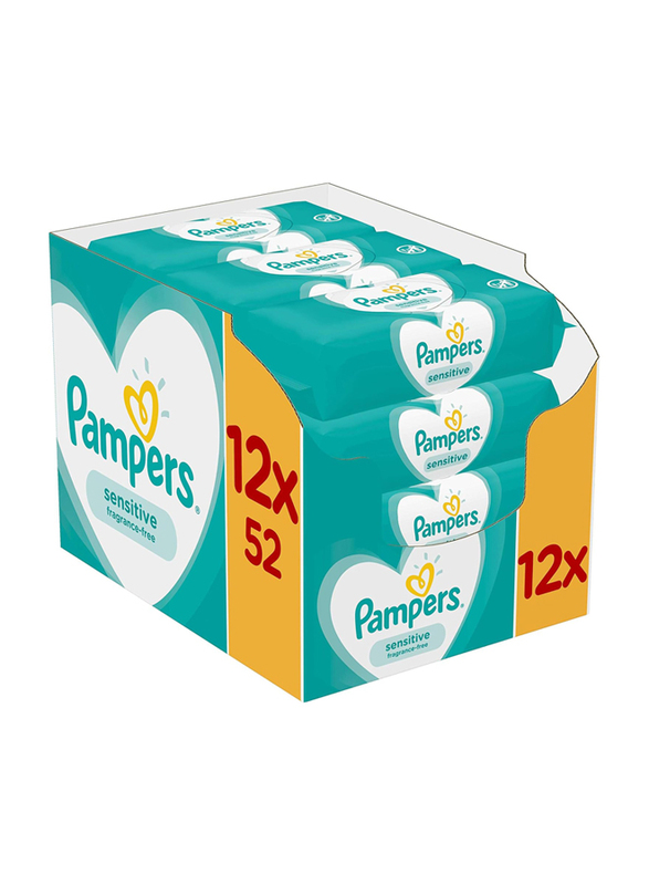 

Pampers 624-Piece Sensitive Fragrance Free Baby Wipes, White