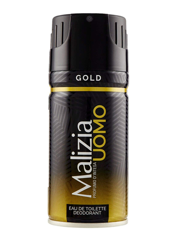 Malizia Uomo Gold New Deodorant Spray for Him, 150ml