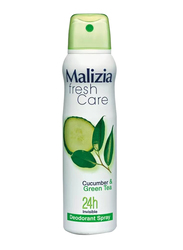 Malizia Fresh Care Cucumber & Green Tea Deodorant Spray for Her, 150ml