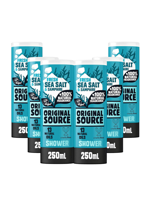 Original Source Sea Salt & Samphire Vegan Shower Gel, 6 x 250ml