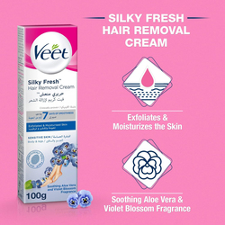 Veet Silky Fresh Hair Removal Cream Body & Legs for Sensitive Skin, 100g