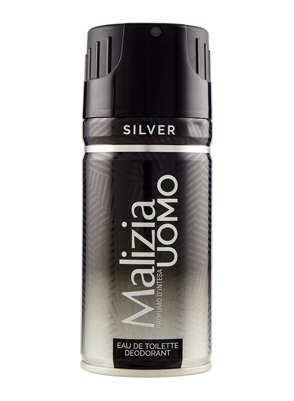 Malizia Uomo Silver New Deodorant Spray for Him, 150ml