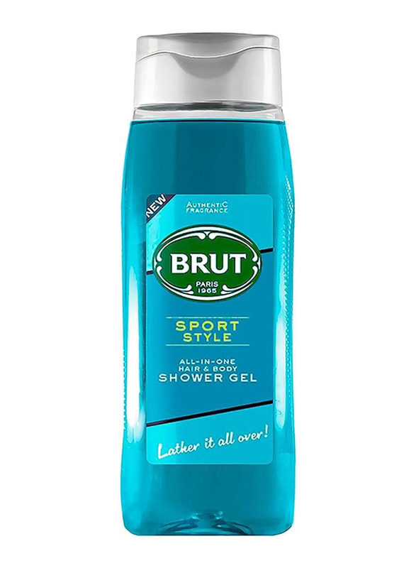 Brut Sport Style All In One Shower Gel for Hair & Body, 500ml