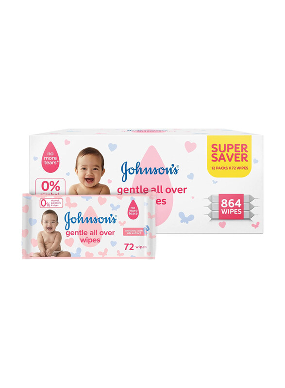 

Johnson's 864-Piece Gentle All Over Super Saver Baby Wipes, White