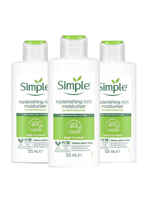

Simple Kind to Skin Replenishing Rich Moisturiser, 3 x 125ml