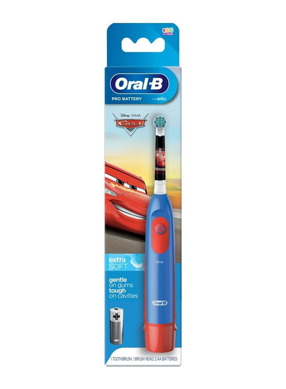 

Oral B Oral-B Pro Battery Powered Toothbrush Featuring Cars Or Princesses Characters for Kids, 1 Piece, Multicolour