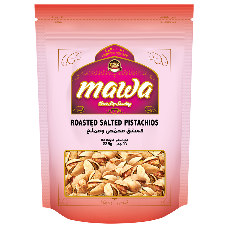 MAWA Roasted Salted Pistachios 225g (Pink Pouch)