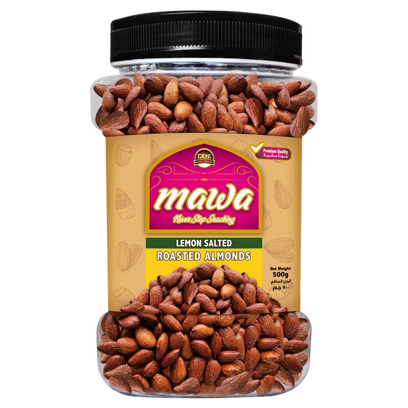 

MAWA Lemon Salted Roasted Almonds 500g (Plastic Jar)