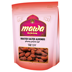 MAWA Roasted Salted Almonds 225g (Pink Pouch)