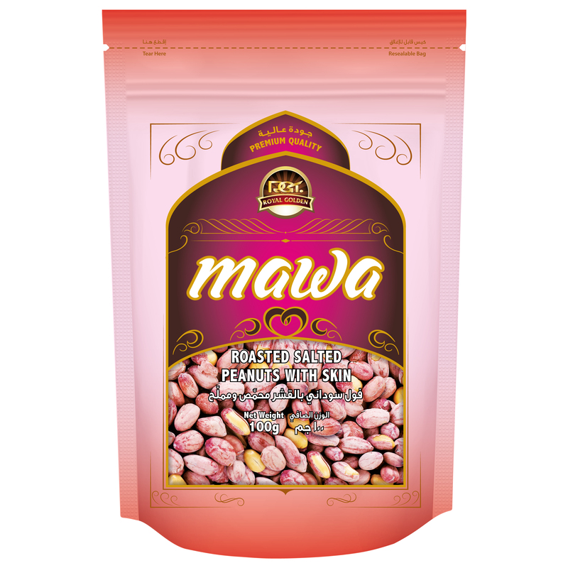MAWA Roasted Salted Peanuts with Skin 100g (Pink Pouch)