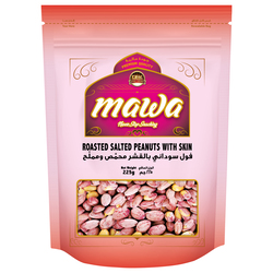 MAWA Roasted Salted Peanuts with Skin 225g (Pink Pouch)