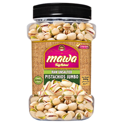 MAWA Raw Unsalted Pistachios Jumbo 500g (Plastic Jar)