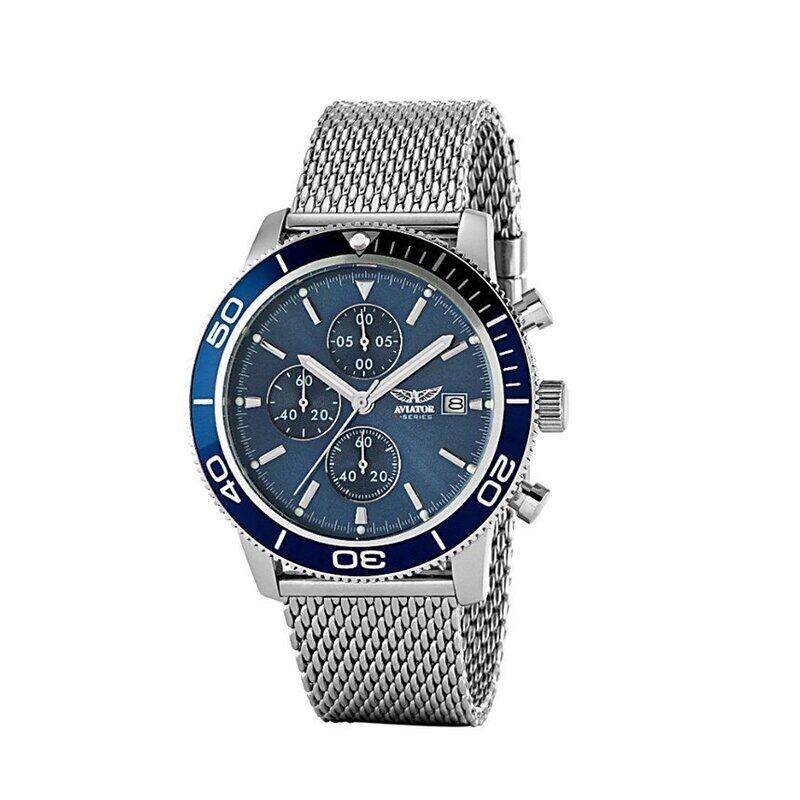

AVIATOR Gents Chronograph Mesh Strap