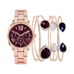 JESSICA CARLYLE Rose Gold Ladies Watch with Bracelets