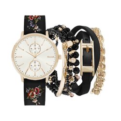 JESSICA CARLYLE Gold & Black Ladies Watch with Bracelets