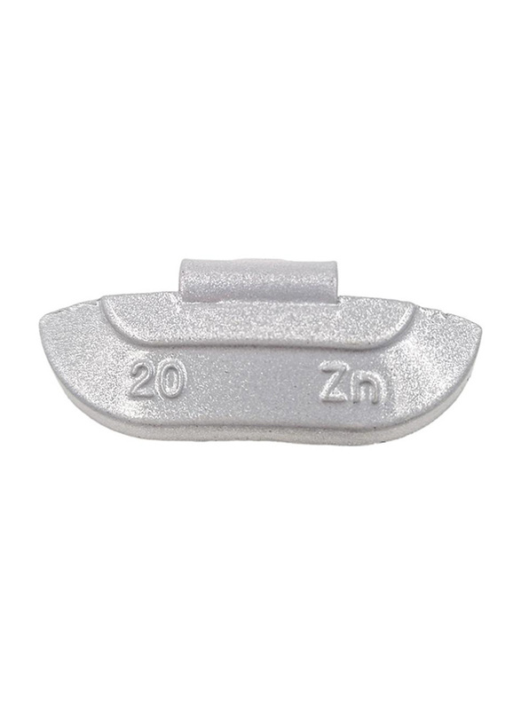 Rhinomotive Zinc Clip on Wheel Weight Balance, 20g, 100 Pieces, Silver