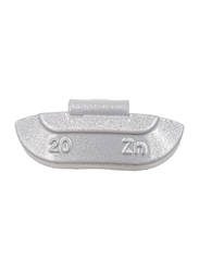 Rhinomotive Zinc Clip on Wheel Weight Balance, 20g, 100 Pieces, Silver