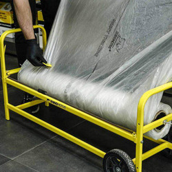 Rhinomotive Automotive Static Masking Film with Cutter, Transparent, 4m X 300 Meters