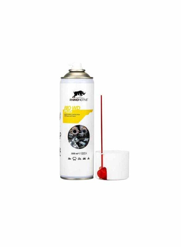 

Rhinomotive 500ml Bio WD PLUS, Multipurpose Lubrication Spray, White
